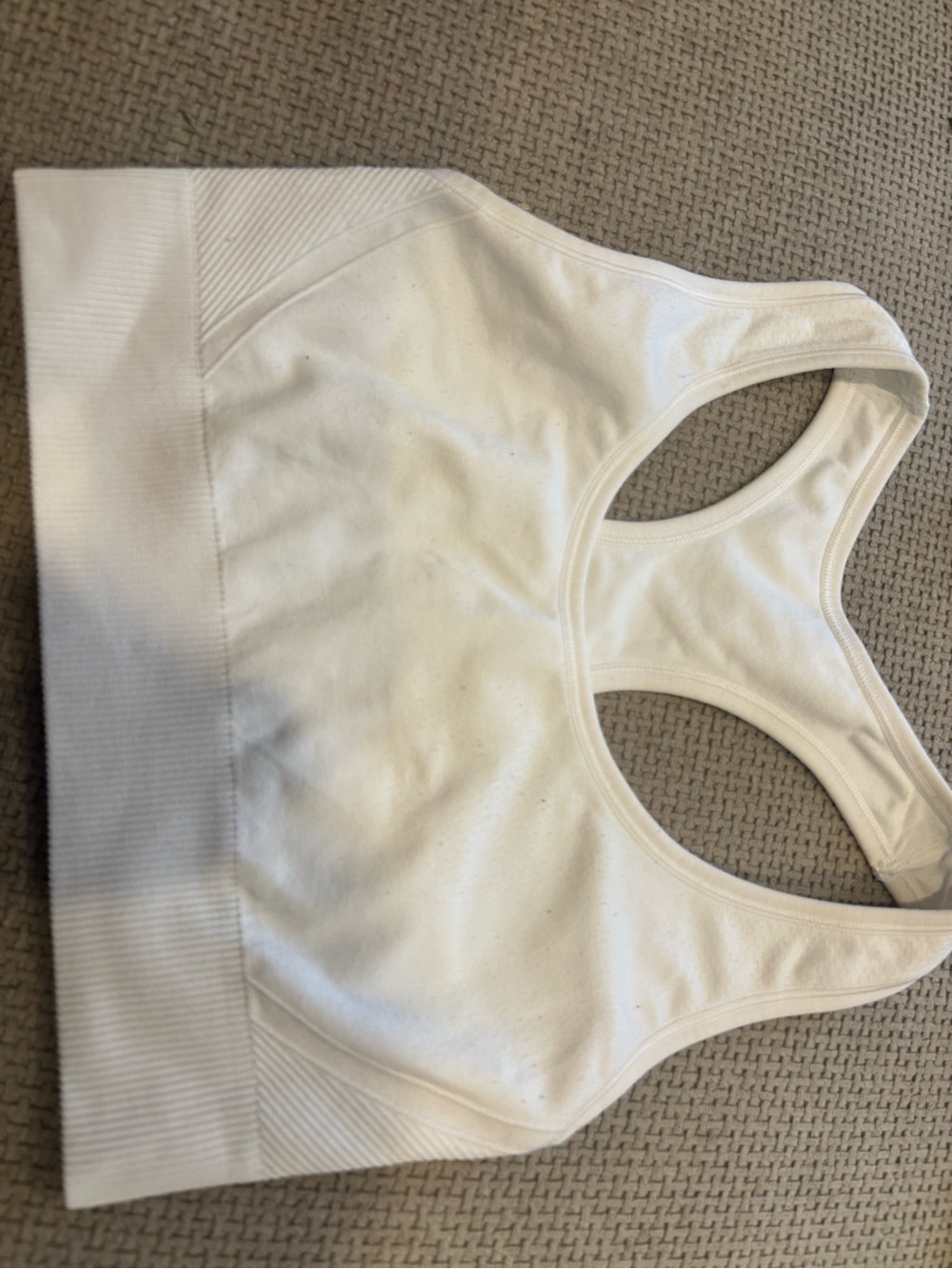 all in motion White Racerback Seamless Sports Bra